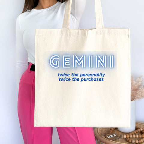 Gemini sarcastic tote bag