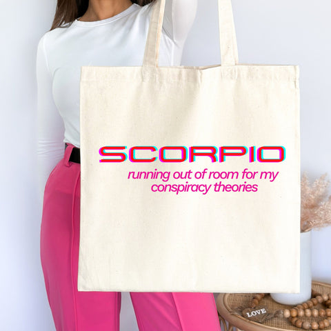Scorpio sarcastic tote bag
