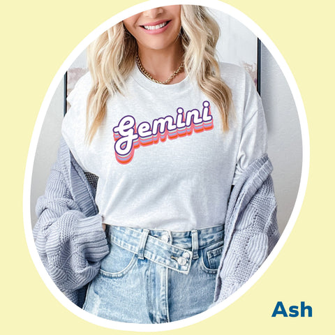 Gemini retro drop shadow shirt
