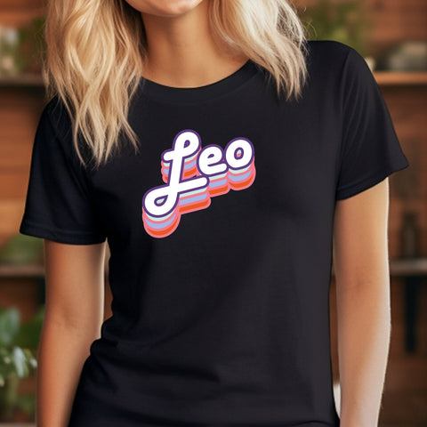 Leo retro drop shadow shirt