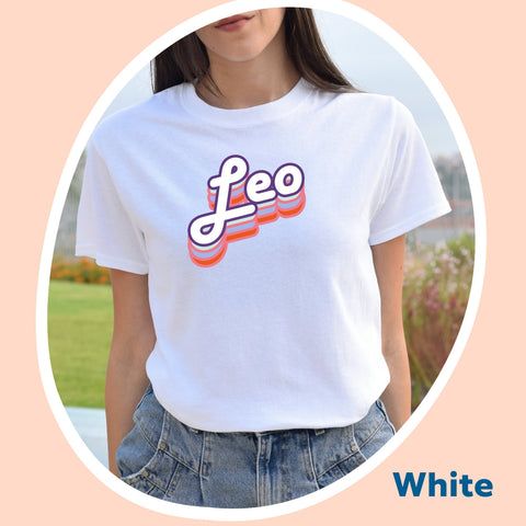 Leo retro drop shadow shirt