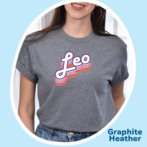 Leo retro drop shadow shirt