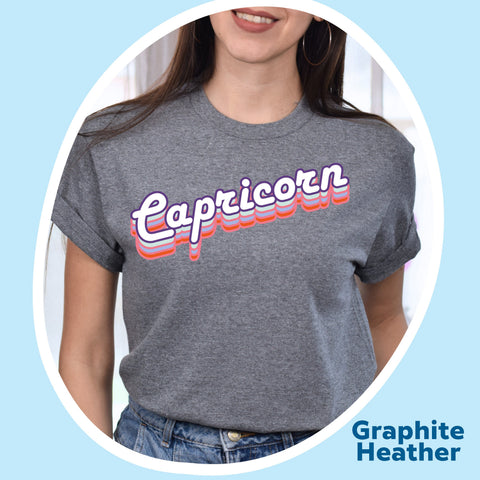 Capricorn retro drop shadow shirt