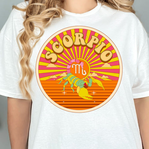 Scorpio psychedelic trippy design shirt
