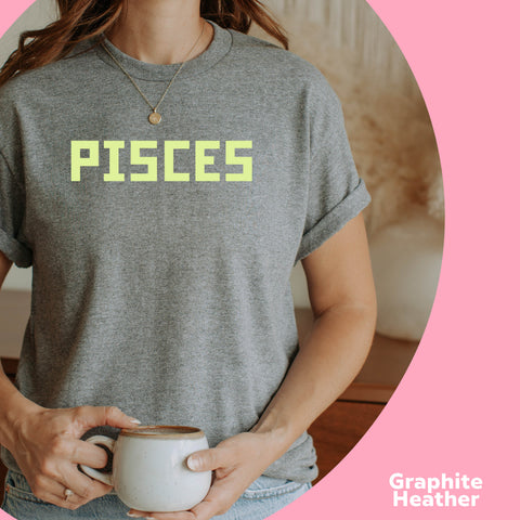 Pisces fluorescent green shirt