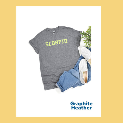 Scorpio fluorescent green shirt