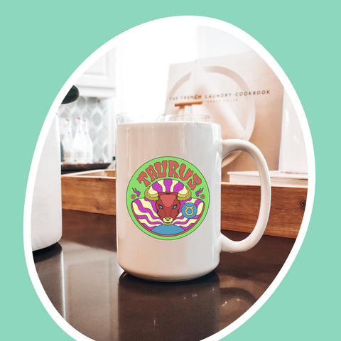 Taurus 11 ounce groovy mug