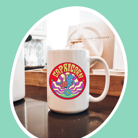 Capricorn 11 ounce groovy mug