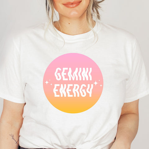 Gemini energy pink gradient shirt