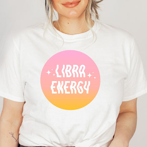 Libra energy pink gradient shirt