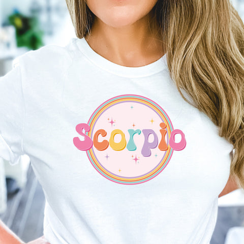 Scorpio 70s retro zodiac shirt