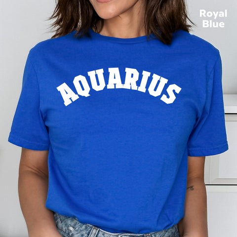 Aquarius retro varsity shirt