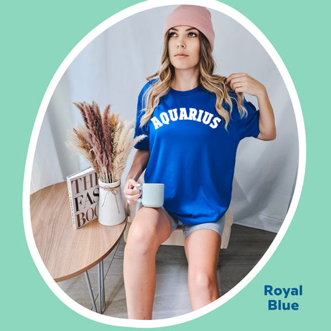 Aquarius retro varsity shirt