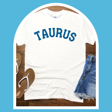 Taurus varsity text shirt