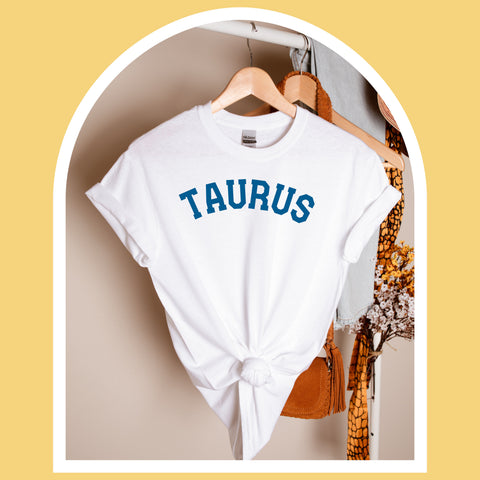 Taurus varsity text shirt