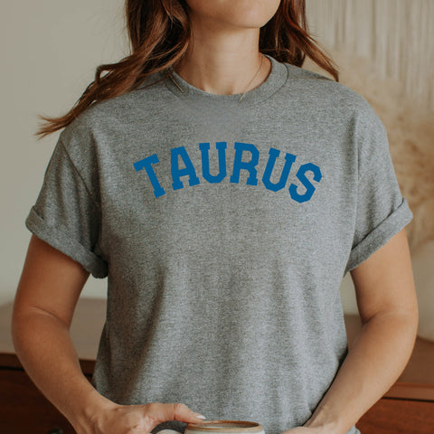 Taurus varsity text shirt