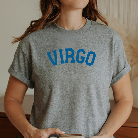Virgo varsity text shirt