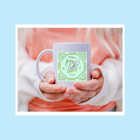 Virgo 11 ounce pastel illustration mug