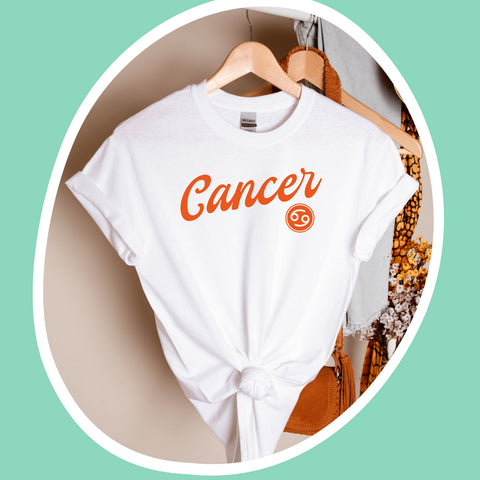 Cancer red retro baseball shirt