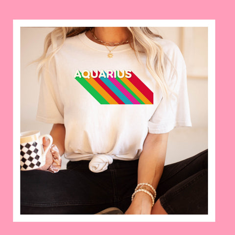 Aquarius rainbow shirt