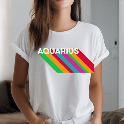 Aquarius rainbow shirt