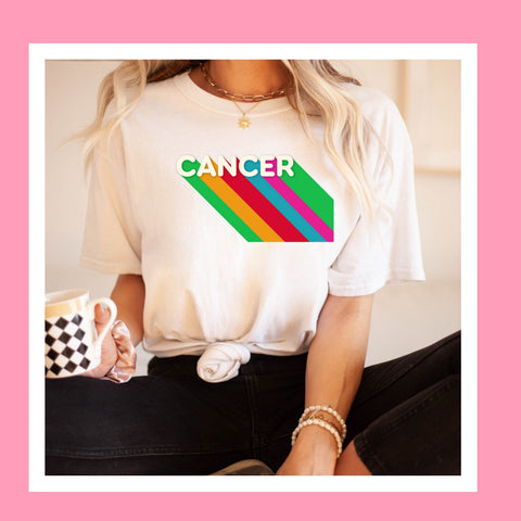 Cancer rainbow shirt