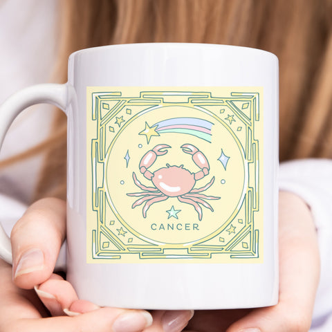 Cancer 11 ounce pastel illustration mug