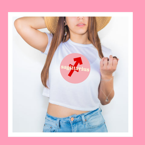 Sagittarius boss babe crop top