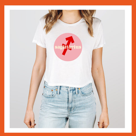 Sagittarius boss babe crop top