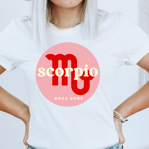 Scorpio boss babe crop top