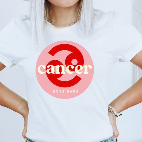 Cancer boss babe crop top
