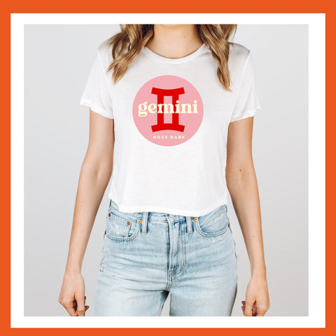 Gemini boss babe crop top