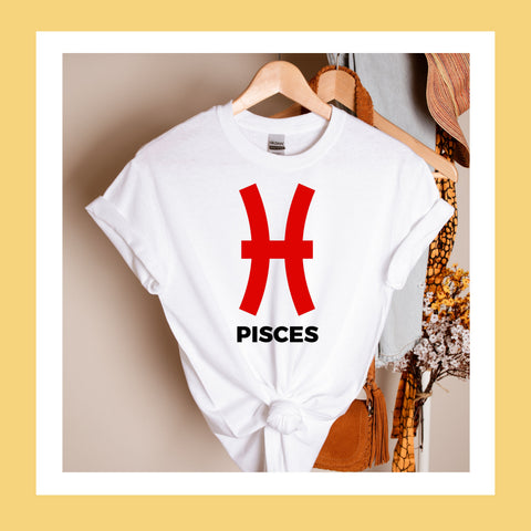 Pisces large red symbol