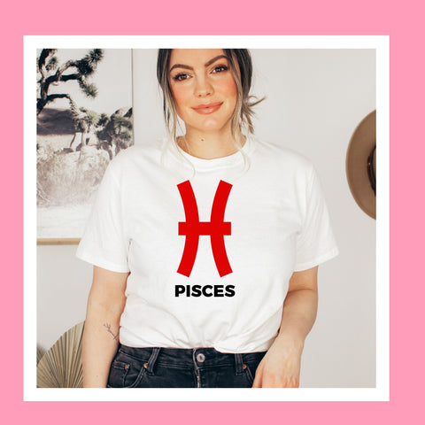 Pisces large red symbol