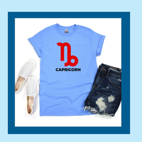 Capricorn large red symbol