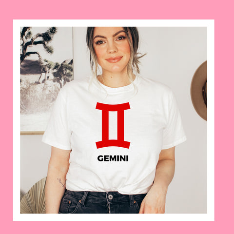 Gemini large red symbol