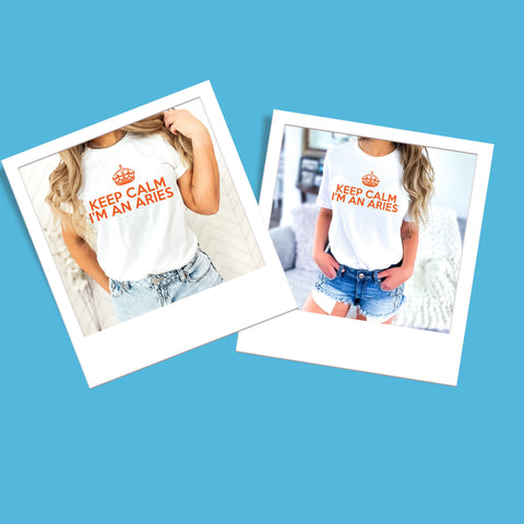 Aries keep calm shirt