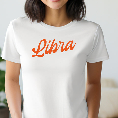 Libra red retro baseball shirt