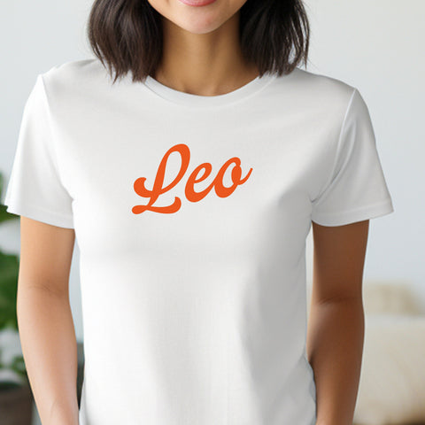 Leo red retro baseball shirt