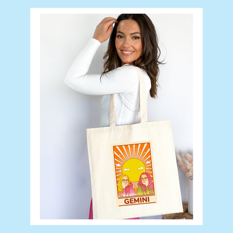 Taurus groovy tarot tote bag