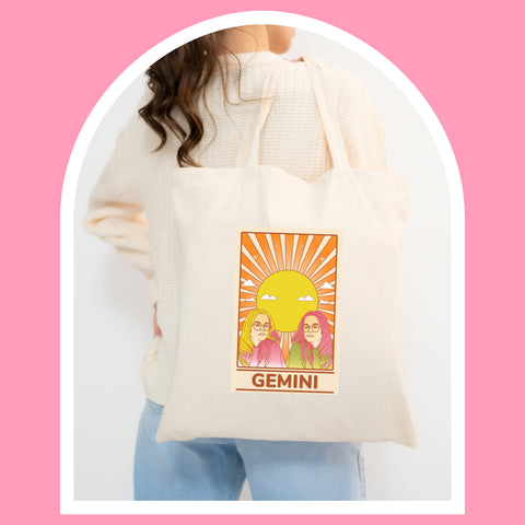Taurus groovy tarot tote bag