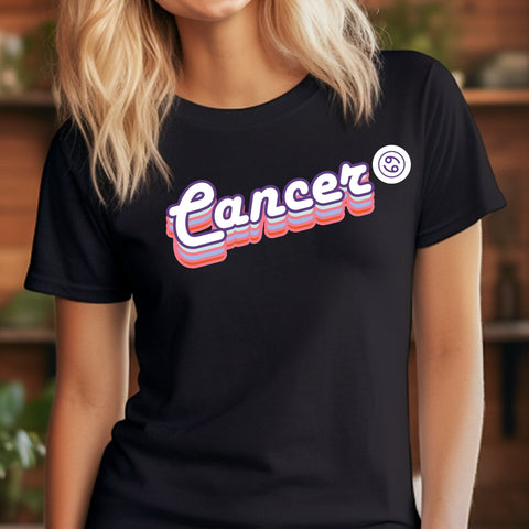 Cancer retro drop shadow shirt