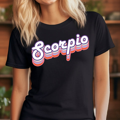 Scorpio retro drop shadow shirt