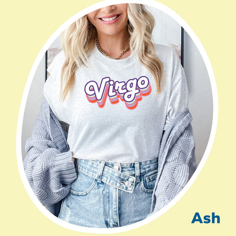 Virgo retro drop shadow shirt