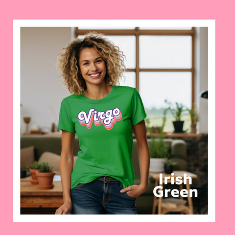 Virgo retro drop shadow shirt
