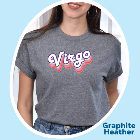 Virgo retro drop shadow shirt