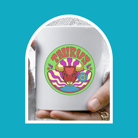 Taurus 11 ounce groovy mug