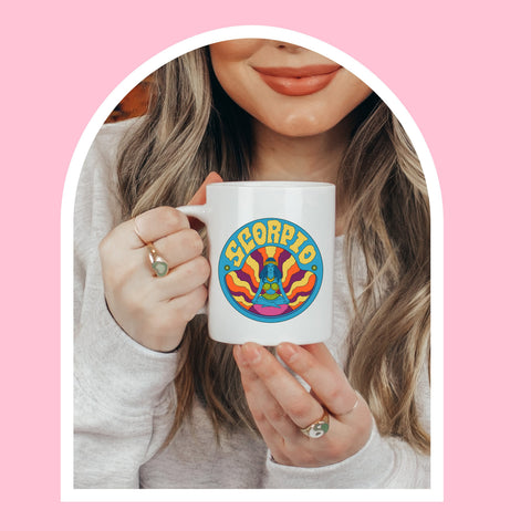 Scorpio 11 ounce groovy mug