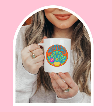 Sagittarius 11 ounce groovy mug