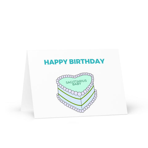 Sagittarius sign birthday cake card